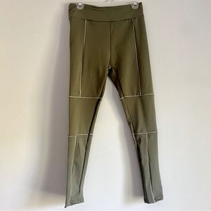 Sage Green White Lining High Rise Leggings